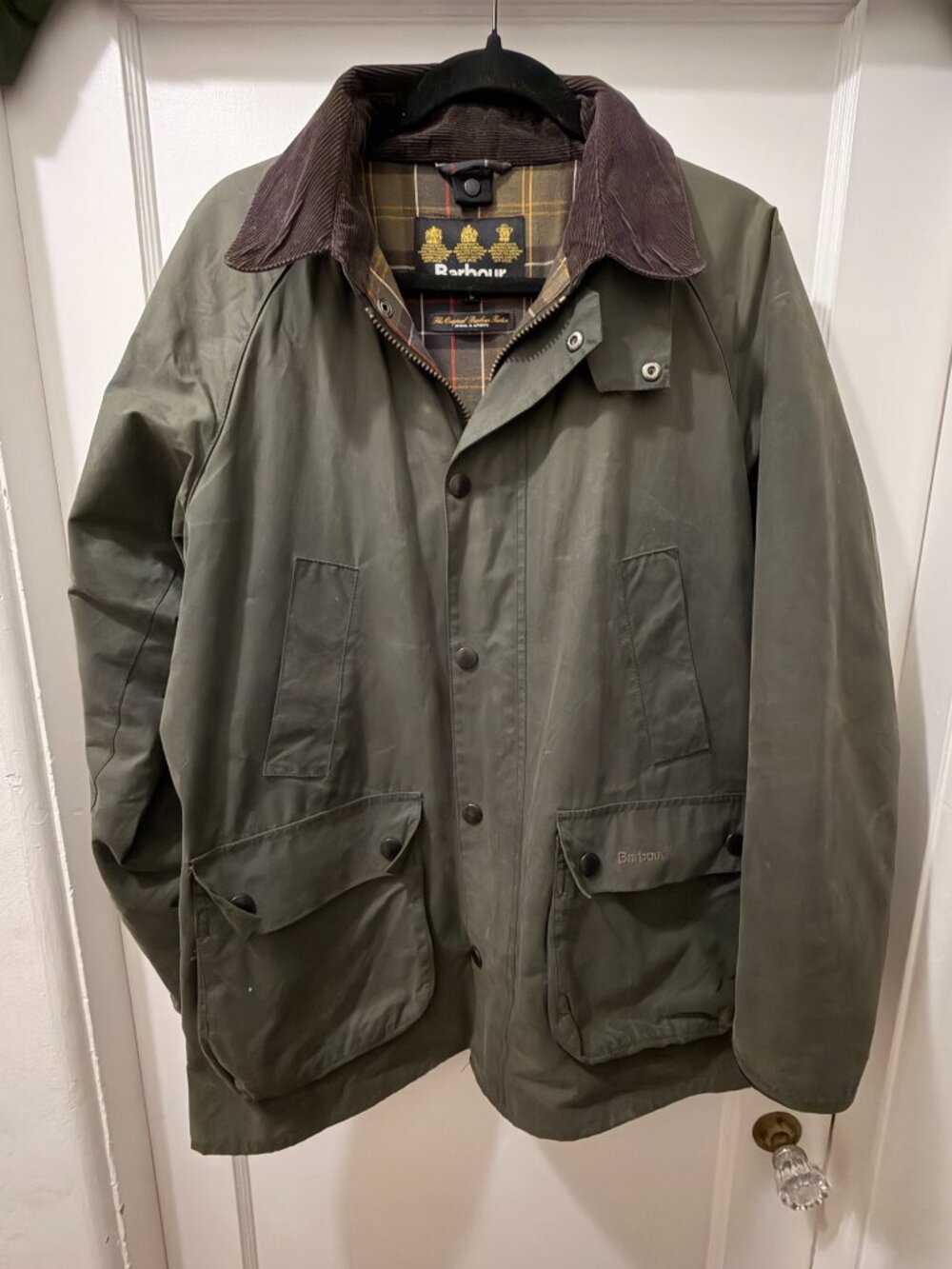 Barbour Classic Bedale Waxed Jacket - Large/Green